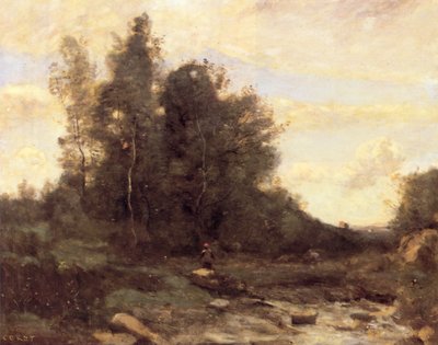 El torrente pedregoso de Jean Baptiste Camille Corot